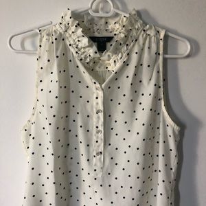 Cute White Polka Dot Blouse for Spring!